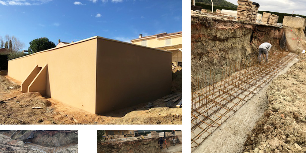 Réalisation mur de soutènement